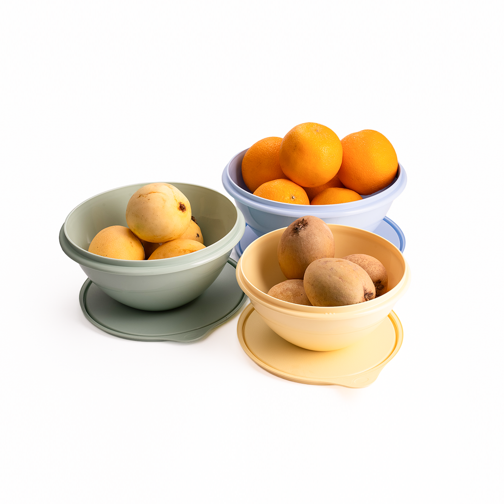 Bộ 3 Hộp Đựng Thực Phẩm Tupperware Trữ Khô Và Mát Original Bowl 2.5L 1.7L 1.1L