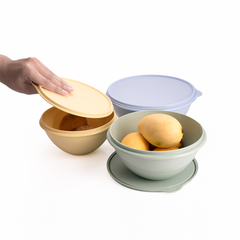 Bộ 3 Hộp Đựng Thực Phẩm Tupperware Trữ Khô Và Mát Original Bowl 2.5L 1.7L 1.1L