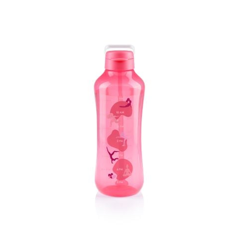 Bình đựng nước Tupperware Aquavibe có tay cầm và ống hút 2L - Pink October