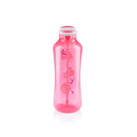 Bình đựng nước Tupperware Aquavibe có tay cầm và ống hút 2L - Pink October
