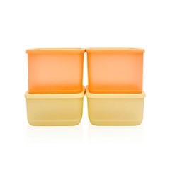 Bộ 4 hộp đựng thực phẩm Tupperware trữ khô và mát Cubix Square 1L và 650mL