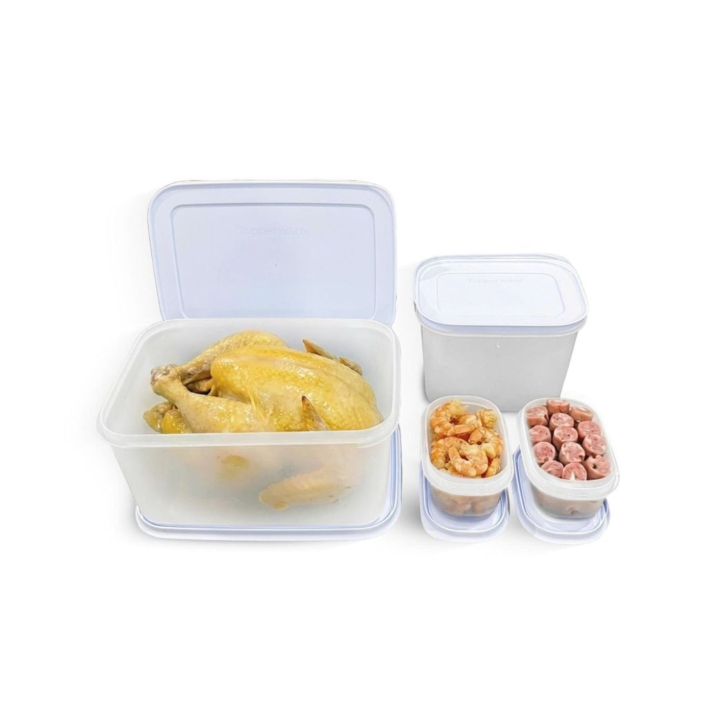 Bộ 5 hộp đựng thực phẩm Tupperware trữ đông Gen II 170ml, 1L, 1L1 và 2L5