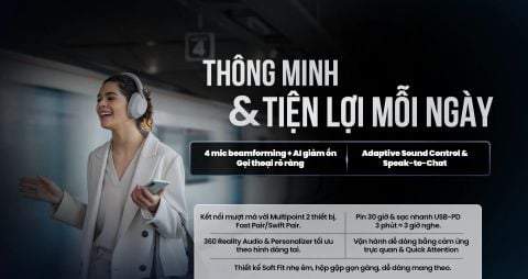 Tai nghe không dây có công nghệ chống ồn WH-1000XM5