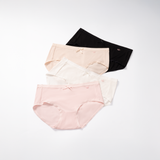  Quần lót modal nữ Winny lưng vừa mềm mại thấm hút thoáng khí QL25004 - Đen 