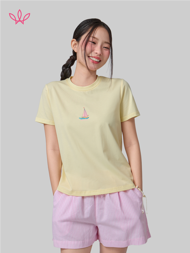 Áo WINNY cotton tay ngắn 180gsm 1HACT26009N