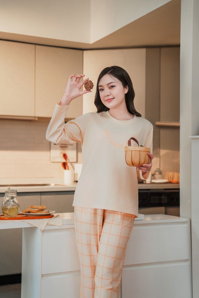 Bộ đồ mặc nhà Cotton quần dài tay dài  -  1MNCT24251D