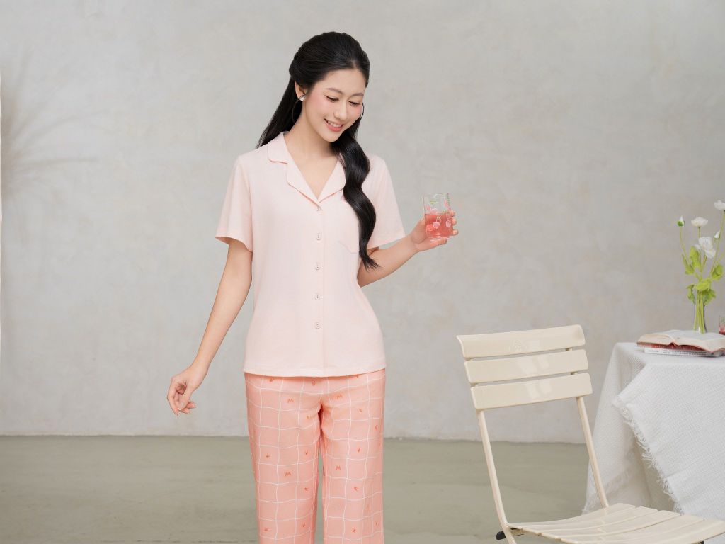 Bộ đồ ngủ Pijama Cotton quần lửng tay ngắn  -  1MNCT25047N