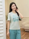  Bộ đồ mặc nhà Cotton quần dài tay ngắn  -  1MNCT25050D 