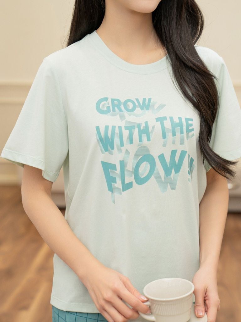 Bộ đồ mặc nhà Cotton quần dài tay ngắn  -  1MNCT25050D