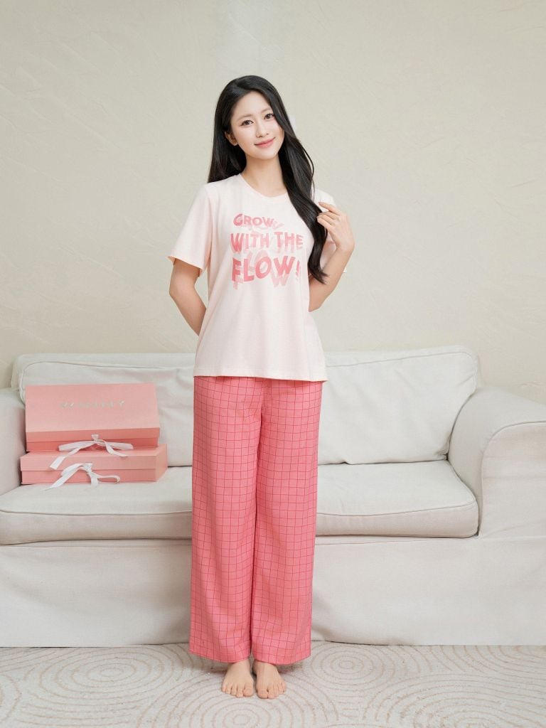 Bộ đồ mặc nhà Cotton quần dài tay ngắn  -  1MNCT25050D