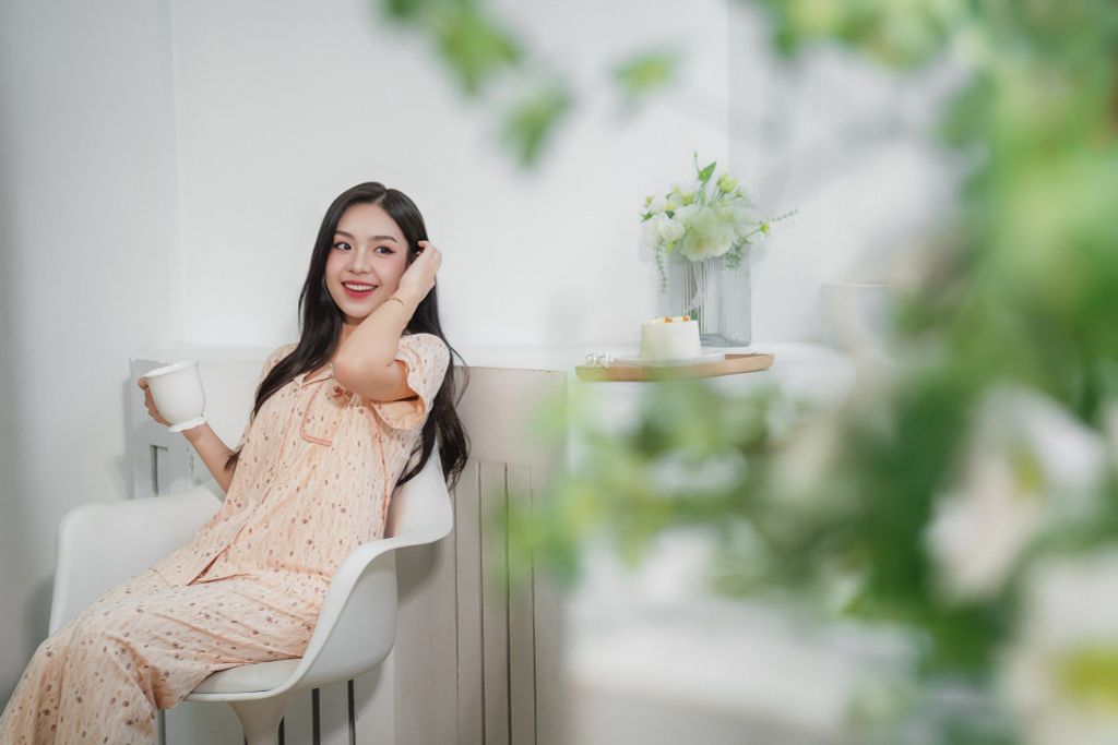 Bộ đồ ngủ Pijama Cotton quần dài tay ngắn  -  1MNCT25051D