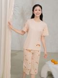  Bộ đồ mặc nhà Cotton quần lửng tay ngắn  -  1MNCT25105N 