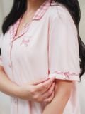  Bộ đồ ngủ Pijama Cotton quần dài tay ngắn  -  1MNCT25106D 