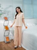  Bộ đồ ngủ Pijama Cotton quần dài tay ngắn  -  1MNCT25106D 