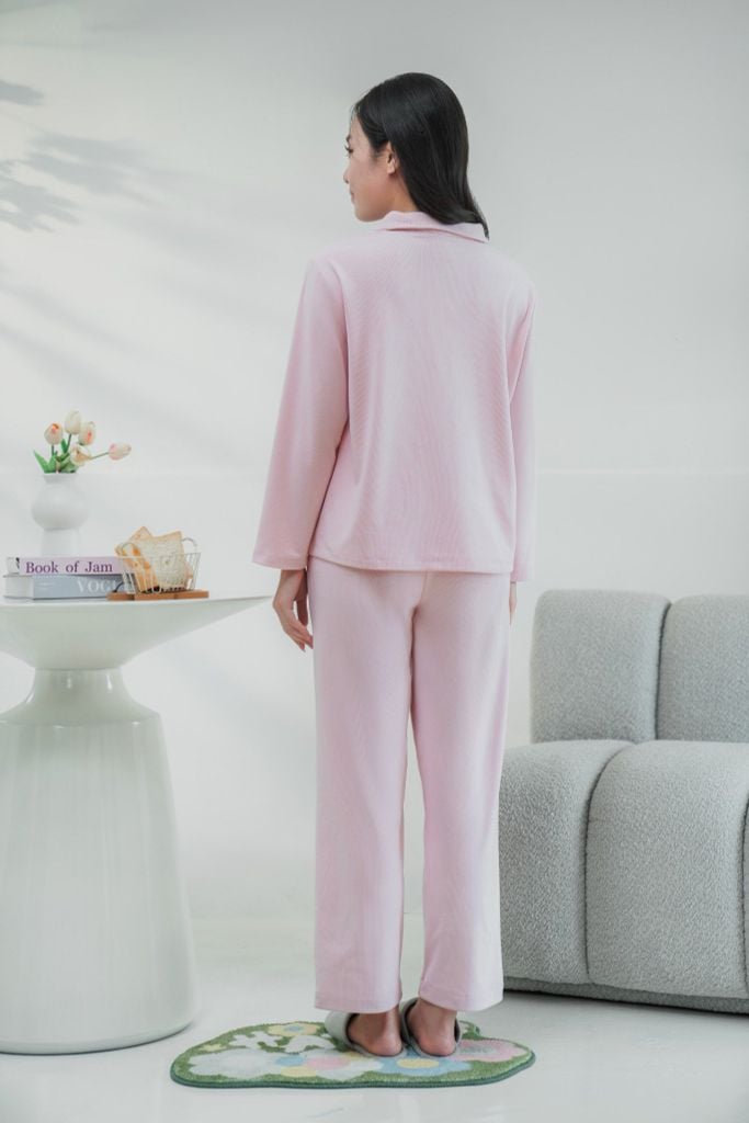 Bộ đồ ngủ Pijama nỉ  quần dài tay dài  -  1MNNI24248D
