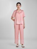  Bộ đồ ngủ Pijama lụa satin quần ngắn không tay  -  1MNSA24115D 