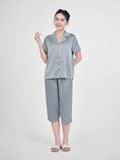  Bộ đồ ngủ Pijama lụa satin quần lửng tay ngắn  -  1MNSA24121N 