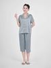  Bộ đồ ngủ Pijama lụa satin quần lửng tay ngắn  -  1MNSA24121N 