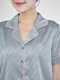  Bộ đồ ngủ Pijama lụa satin quần lửng tay ngắn  -  1MNSA24121N 