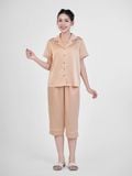  Bộ đồ ngủ Pijama lụa satin quần lửng tay ngắn  -  1MNSA24121N 