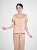  Bộ đồ ngủ Pijama lụa satin quần dài tay ngắn  -  1MNSA24122D 