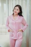  Bộ đồ ngủ Pijama lụa satin quần dài tay dài  -  1MNSA24259D 