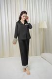  Bộ đồ ngủ Pijama lụa satin quần dài tay dài  -  1MNSA24260D 