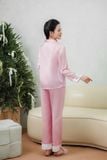  Bộ đồ ngủ Pijama lụa satin quần dài tay dài  -  1MNSA24260D 