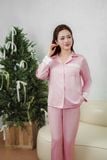 Bộ đồ ngủ Pijama lụa satin quần dài tay dài  -  1MNSA24260D 