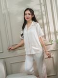  Bộ đồ ngủ Pijama lụa satin quần dài tay ngắn  -  1MNSA25072D 