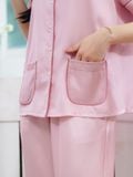  Bộ đồ ngủ Pijama lụa satin quần dài tay ngắn  -  1MNSA25072D 