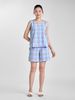  Bộ đồ mặc nhà Woven cào bông quần ngắn không tay  -  1MNWO23158B 