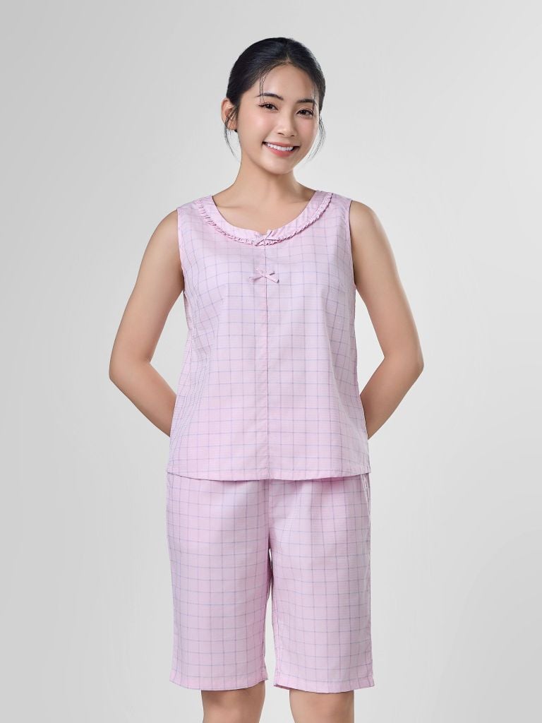Bộ đồ mặc nhà Woven quần lửng không tay  -  1MNWO24124S