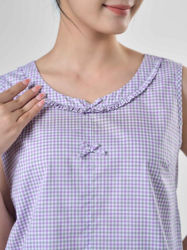 Bộ đồ mặc nhà Woven quần lửng không tay  -  1MNWO24124S