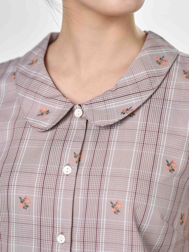 Bộ đồ mặc nhà Woven quần lửng tay ngắn  -  1MNWO24125N
