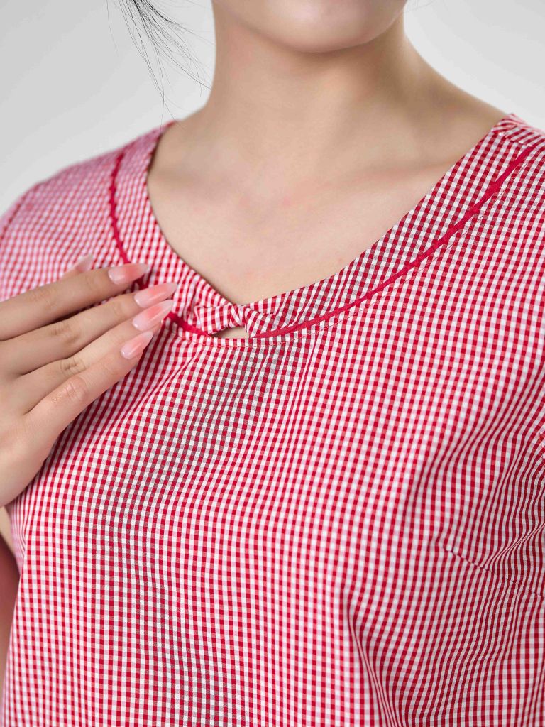 Bộ đồ mặc nhà Woven quần lửng tay ngắn  -  1MNWO24126N