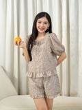  Bộ đồ mặc nhà Woven Gracell quần ngắn tay ngắn  -  1MNWO25120C 