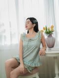  Bộ đồ mặc nhà Woven Gracell quần ngắn không tay  -  1MNWO25122B 