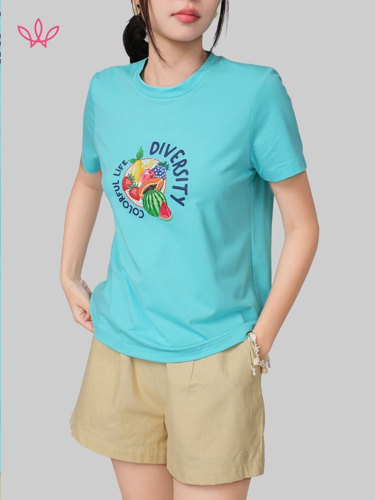 Áo WINNY cotton tay ngắn 180gsm 1HACT26011N