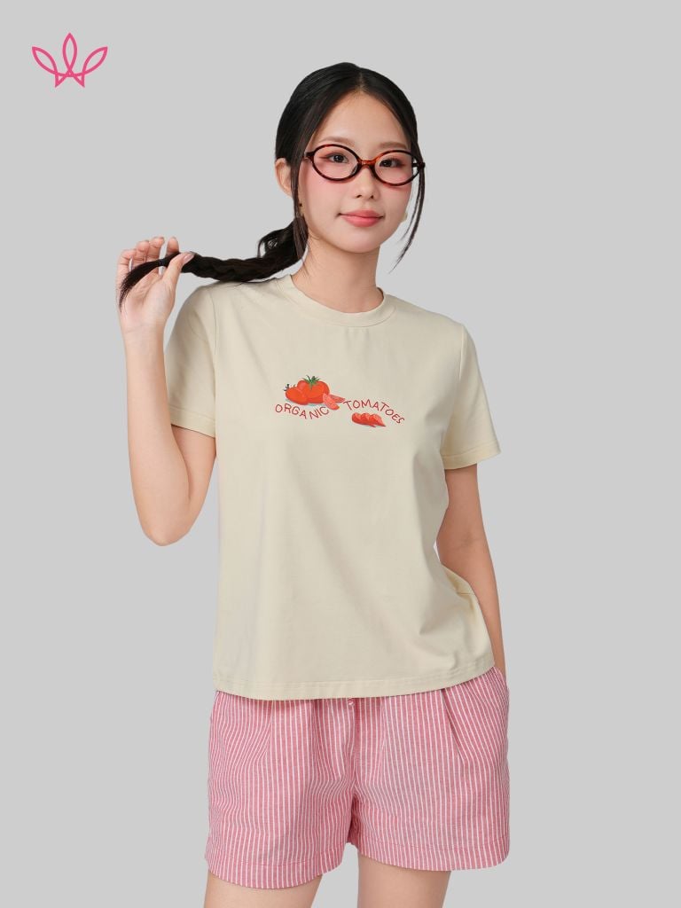 Áo WINNY cotton tay ngắn 180gsm 1HACT26011N