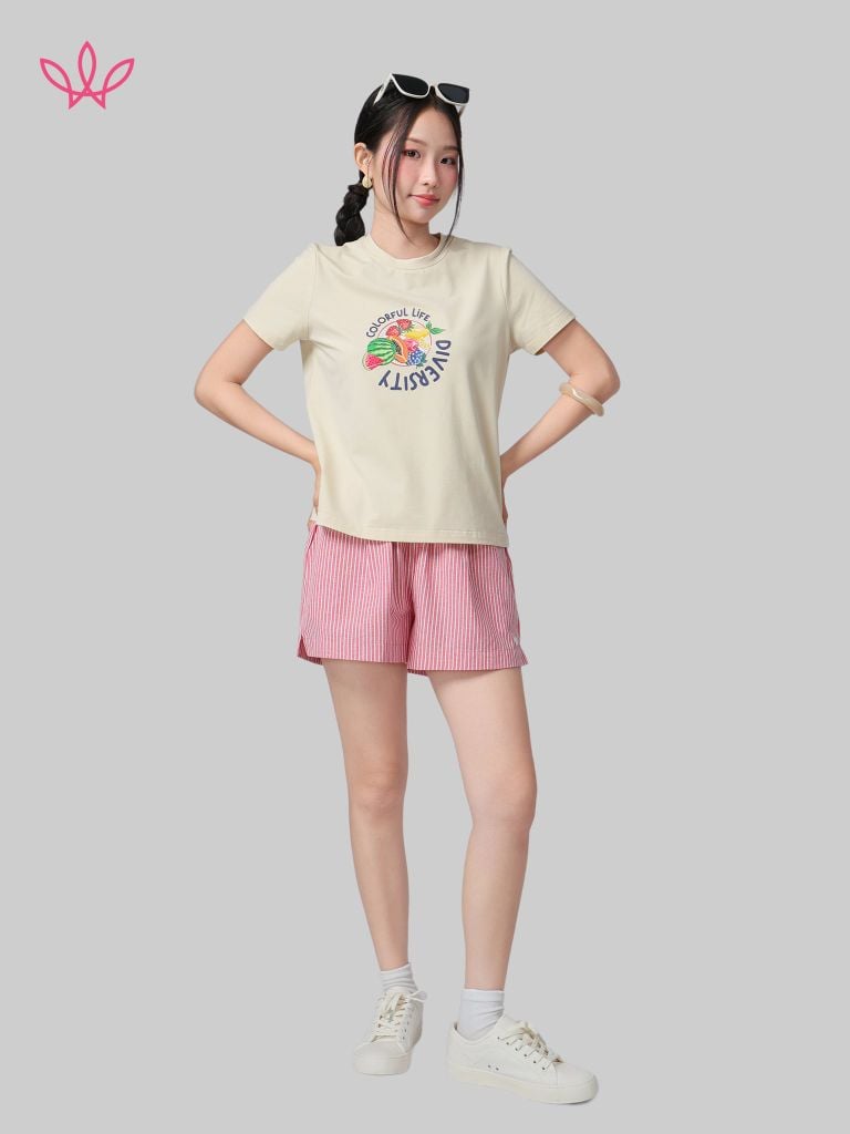 Áo WINNY cotton tay ngắn 180gsm 1HACT26012N