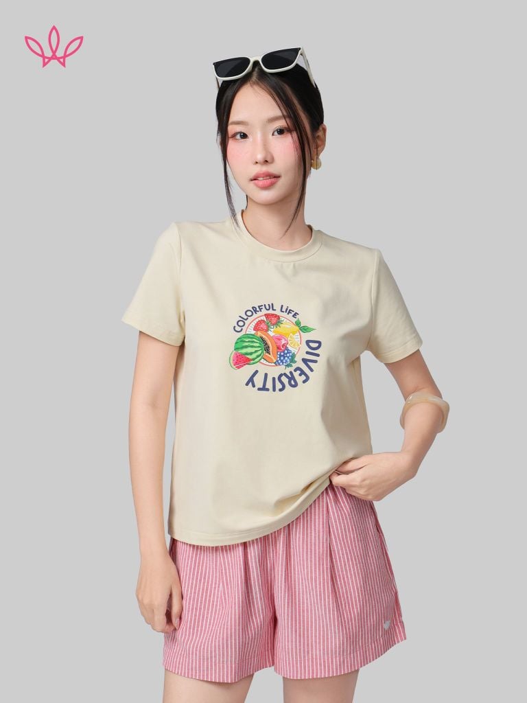 Áo WINNY cotton tay ngắn 180gsm 1HACT26011N