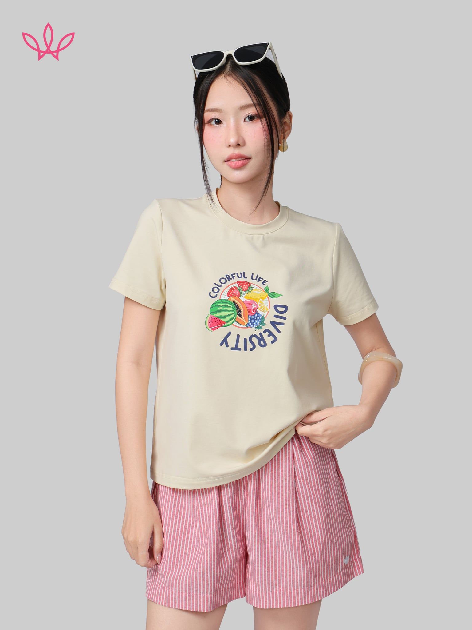 Áo WINNY cotton tay ngắn 180gsm 1HACT26011N