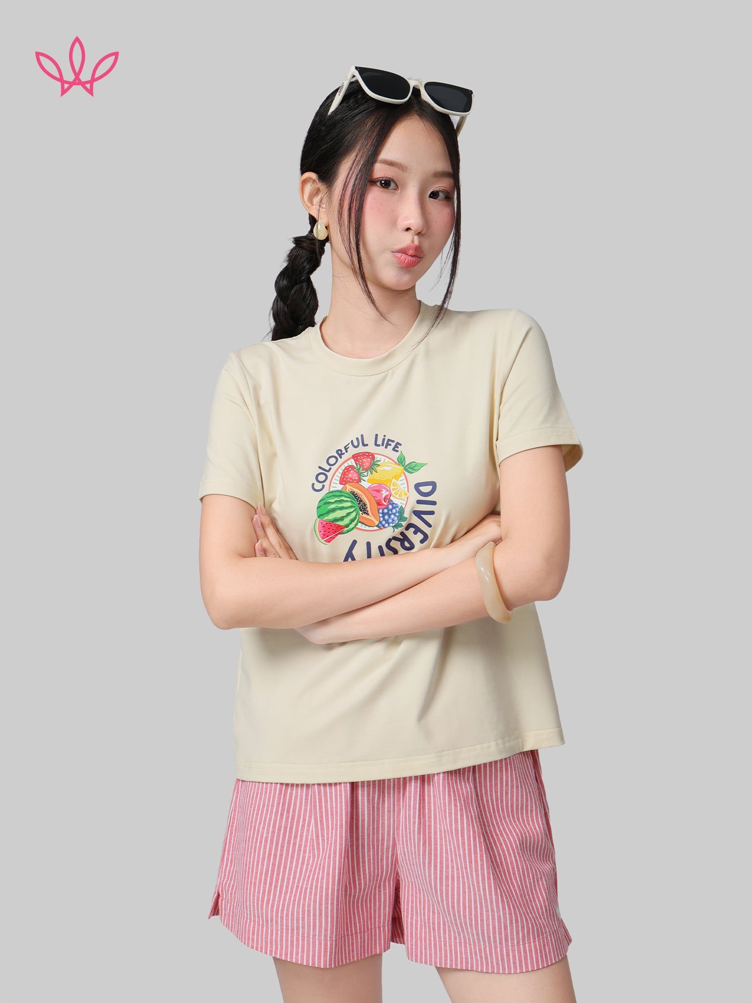Áo WINNY cotton tay ngắn 180gsm 1HACT26011N