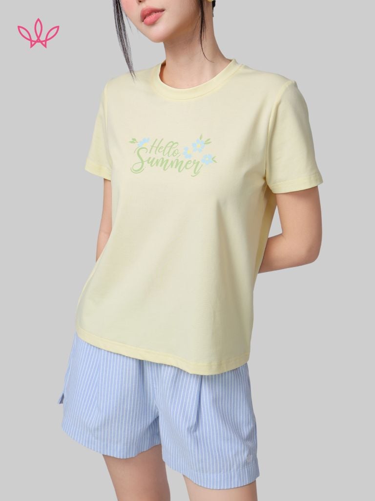 Áo WINNY cotton tay ngắn 180gsm 1HACT26010N
