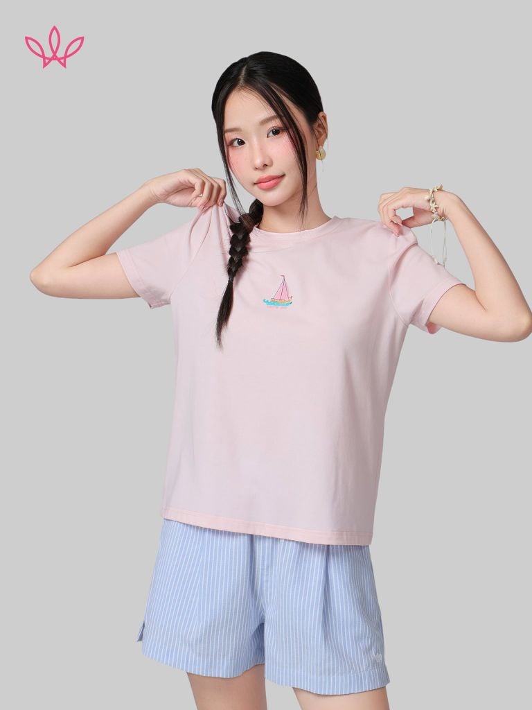 Áo WINNY cotton tay ngắn 180gsm 1HACT26009N