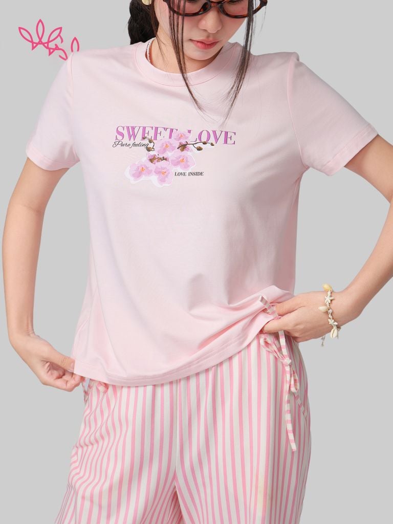 Áo WINNY cotton tay ngắn 180gsm 1HACT26010N