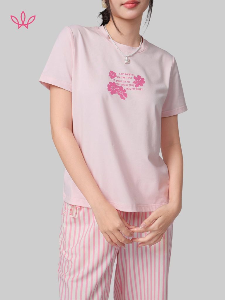 Áo WINNY cotton tay ngắn 180gsm 1HACT26008N
