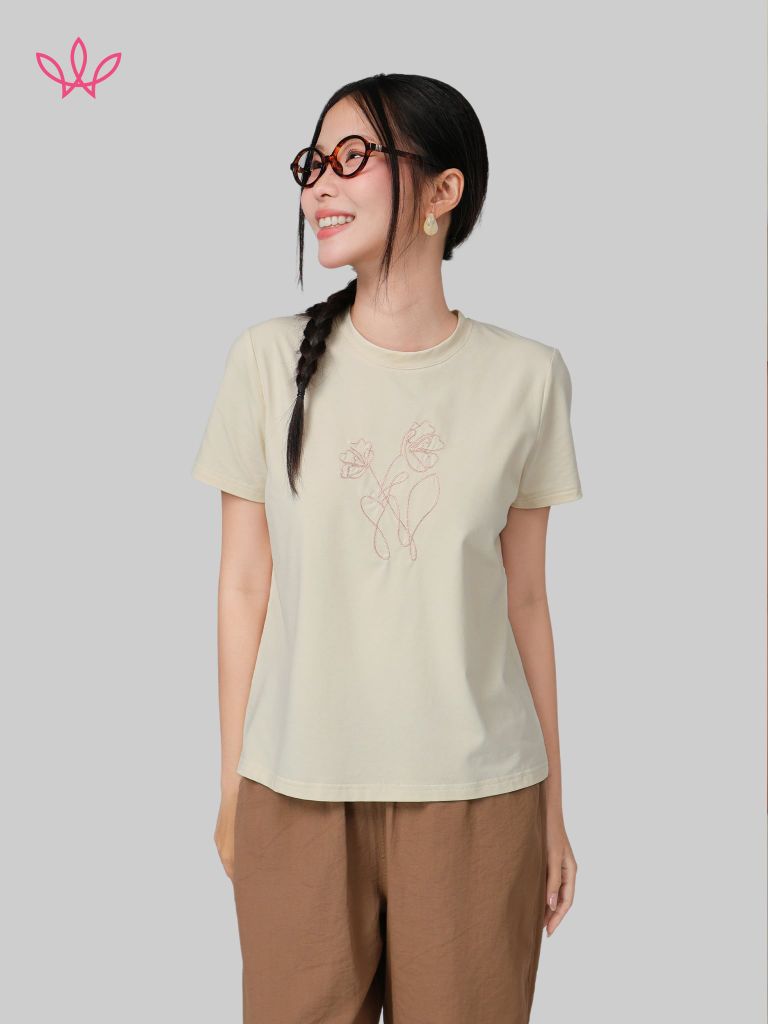 Áo WINNY cotton tay ngắn 180gsm 1HACT26010N