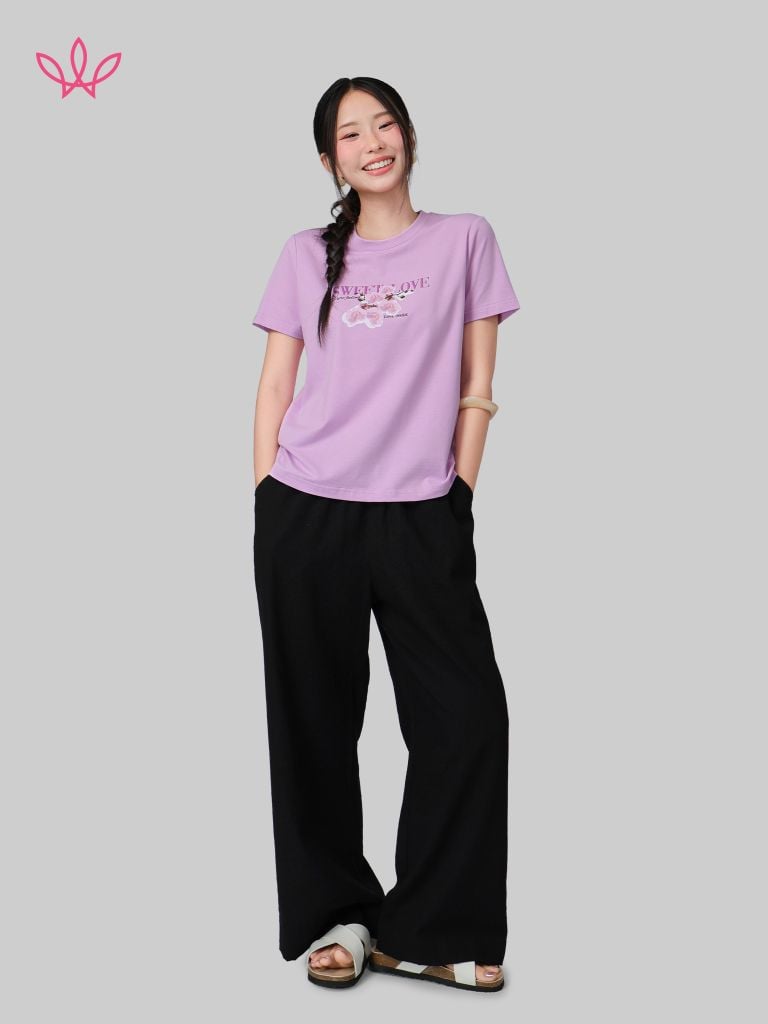 Áo WINNY cotton tay ngắn 180gsm 1HACT26010N
